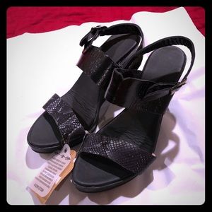 Hand made crocodile embossed real leather sandals